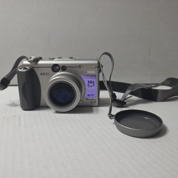 Canon PowerShot G3 4.0MP Digital Camera w Charger + SD Card UNTESTED Read As IS - Picture 6 of 9
